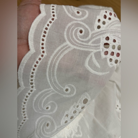 Cabi White Eyelet Embroidered Cotton Cover-Up Dress Size XL #5615 - Picture 13 of 13